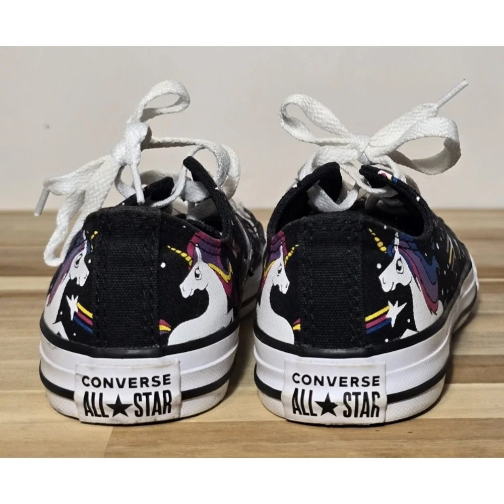 Converse All Star Unicorn Black Colorful Unicorn Sneakers Junior's Size 3‎